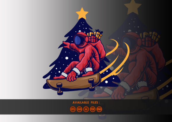 Astronaut Santa Skateboarding SVG Review