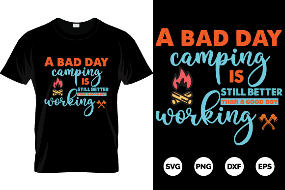 Camping Tshirt Design EPS, SVG, PNG, DXF Review