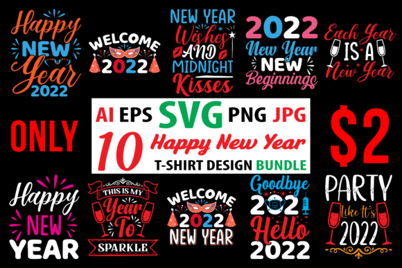 Happy New Year T-Shirt Design SVG Bundle Review