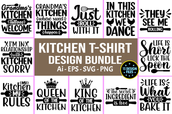 Kitchen Quotes T-shirt Design Bundle Svg Review