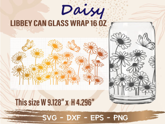 Reviewing the 16oz Daisy Libbey Can Glass Wrap Svg for Embroidery